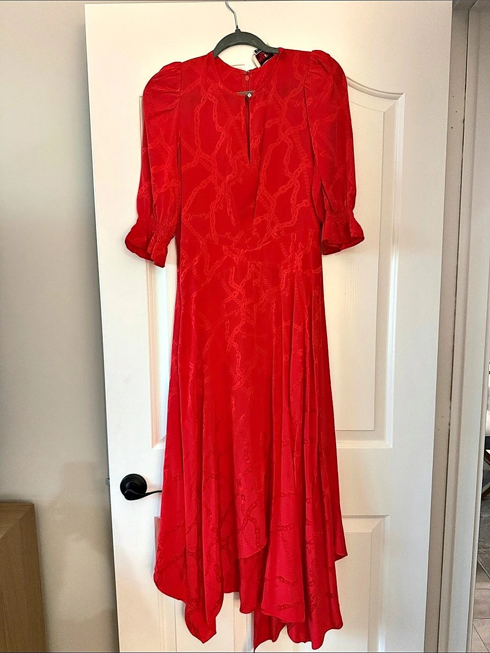 ZADIG & VOLTAIRE Ranage Jac Chaines Silk Red Dress Like New